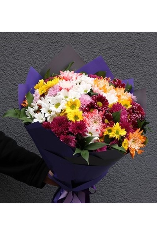 RENGARENK BÜYÜK BOY PAPATYA BUKETİ 
