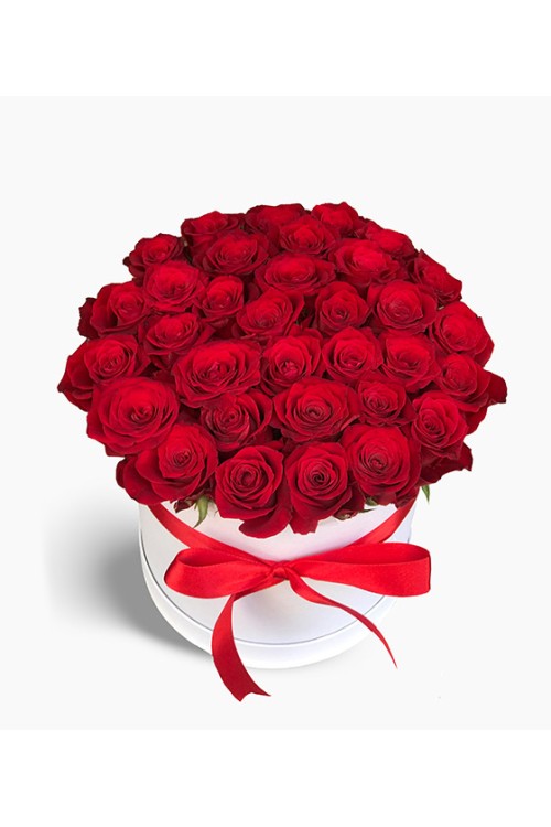 KUTUDA 21 ADET KIRMIZI GÜL 